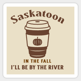 Riverside Reflections Saskatoon in Autumn Sticker